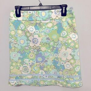 Sigrid Olsen Floral Mini Skirt Muted Colors Size 2P